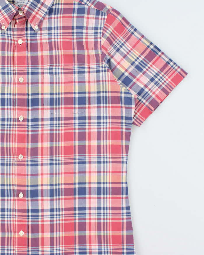 Vintage Brooks Brothers Original Polo Plaid Regent Fit Short Sleeve Shirt - M
