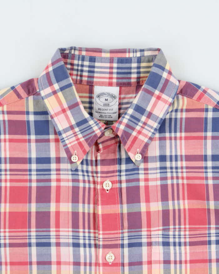 Vintage Brooks Brothers Original Polo Plaid Regent Fit Short Sleeve Shirt - M