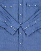 Vintage Y2K 00s Polo Jeans Ralph Lauren Pearl Snap Button Patterned Long Sleeve Western Shirt - L