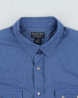 Vintage Y2K 00s Polo Jeans Ralph Lauren Pearl Snap Button Patterned Long Sleeve Western Shirt - L