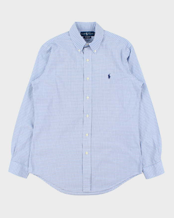 Vintage Y2K 00s Ralph Lauren Windowpane Check Classic Fit Long Sleeve Shirt - M