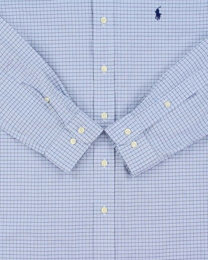 Vintage Y2K 00s Ralph Lauren Windowpane Check Classic Fit Long Sleeve Shirt - M