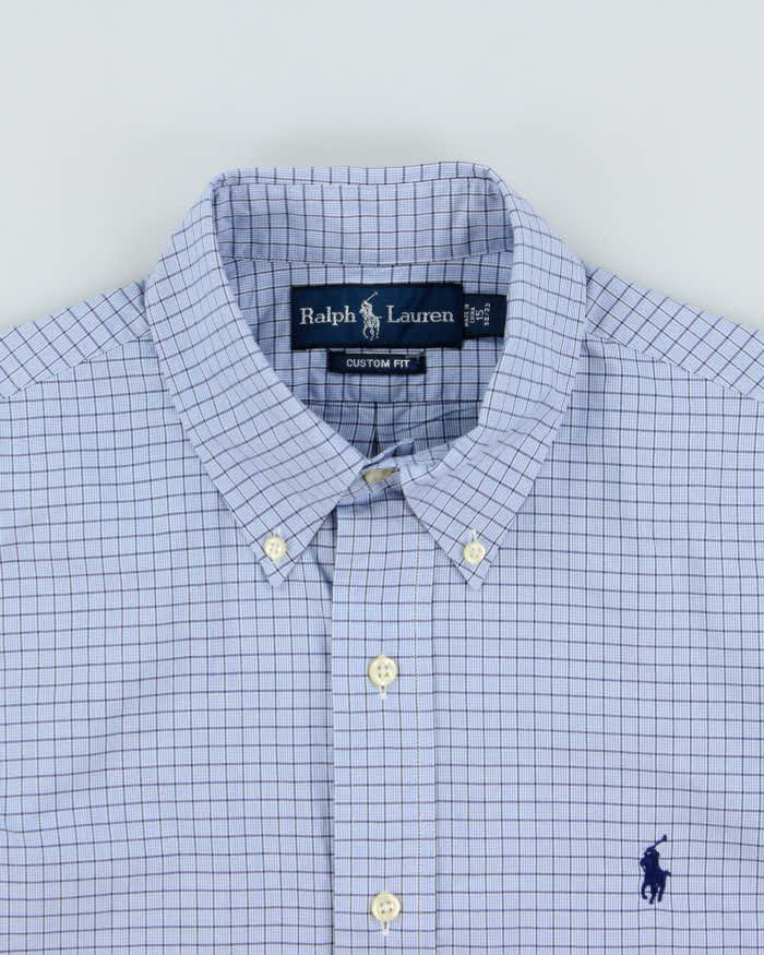 Vintage Y2K 00s Ralph Lauren Windowpane Check Classic Fit Long Sleeve Shirt - M
