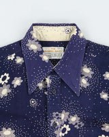 Vintage 1970s Sears 'The Shaped Shirt' Floral Perm Press Long Sleeve Shirt - M
