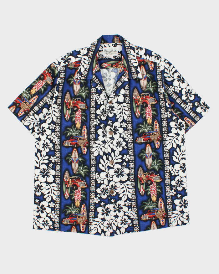 Vintage 1990s Howie Made In USA Floral Hawaiian Shirt - M