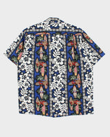 Vintage 1990s Howie Made In USA Floral Hawaiian Shirt - M