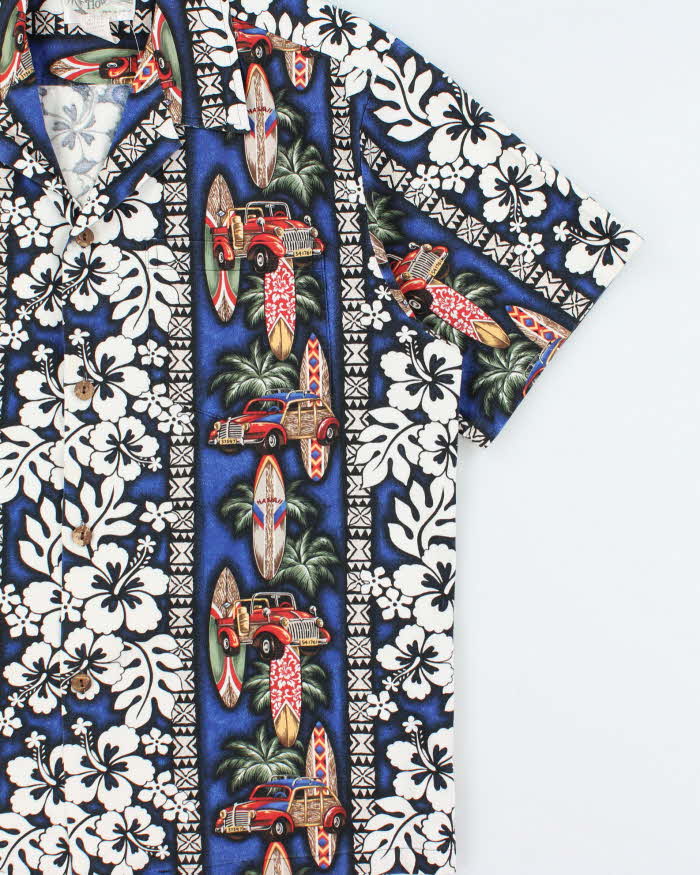 Vintage 1990s Howie Made In USA Floral Hawaiian Shirt - M