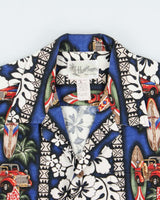 Vintage 1990s Howie Made In USA Floral Hawaiian Shirt - M