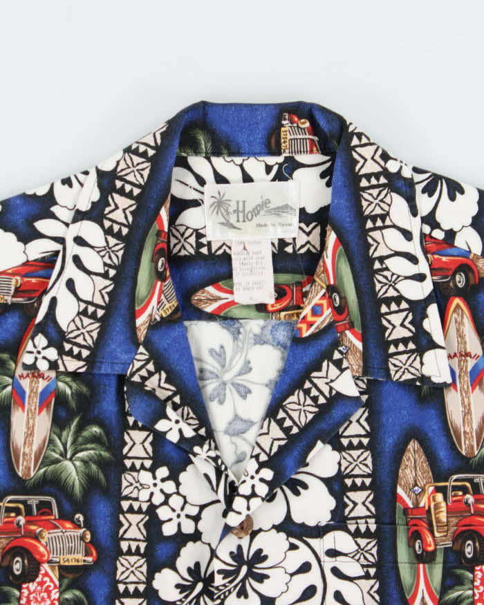 Vintage 1990s Howie Made In USA Floral Hawaiian Shirt - M