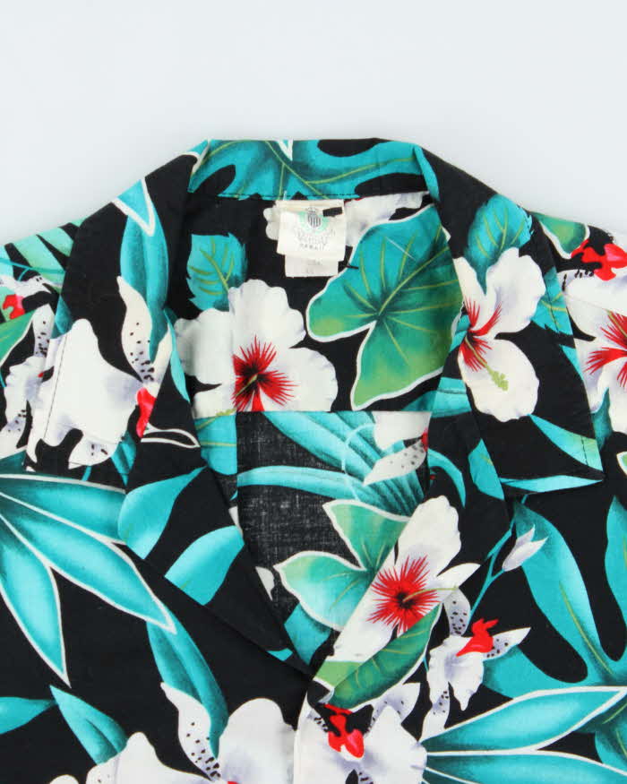 Vintage 1980s Royal Creations Made In USA Floral Hawaiian Shirt - XL