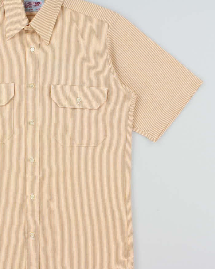 Vintage 1980s Red Kap Made In USA Striped Short Sleeve Workwear Shirt - S
