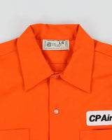 Vintage 1970s Anchor Union Made Canadian Airline Long Sleeve Workwear Shirt - L