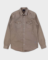 Vintage Y2K 00s G-Star Raw Khaki Denim Long Sleeve Western Shirt - M