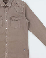 Vintage Y2K 00s G-Star Raw Khaki Denim Long Sleeve Western Shirt - M