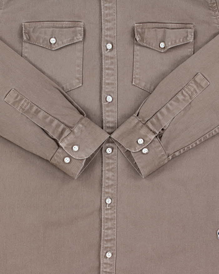 Vintage Y2K 00s G-Star Raw Khaki Denim Long Sleeve Western Shirt - M