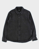 Vintage A.P.C Heavyweight Charcoal Stonewash Denim Long Sleeve Shirt - M