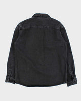 Vintage A.P.C Heavyweight Charcoal Stonewash Denim Long Sleeve Shirt - M