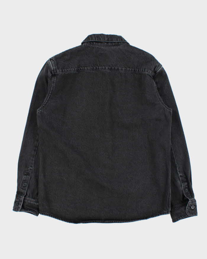 Vintage A.P.C Heavyweight Charcoal Stonewash Denim Long Sleeve Shirt - M