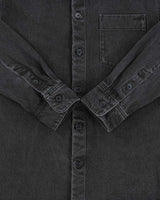 Vintage A.P.C Heavyweight Charcoal Stonewash Denim Long Sleeve Shirt - M