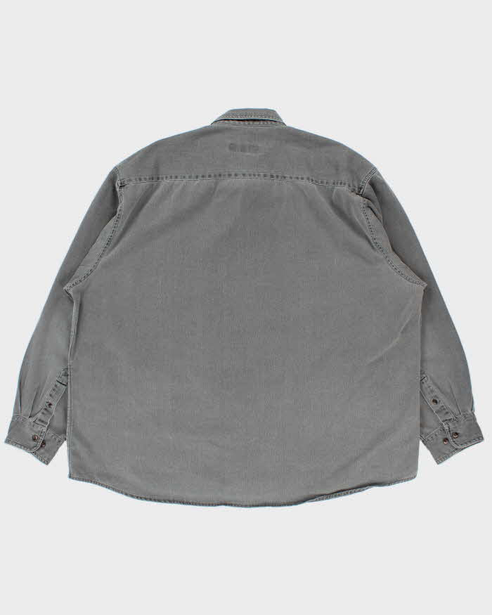 Vintage 1990s Oscar De La Renta Stonewash Denim Long Sleeve Shirt - XXL