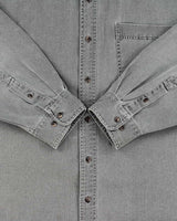 Vintage 1990s Oscar De La Renta Stonewash Denim Long Sleeve Shirt - XXL