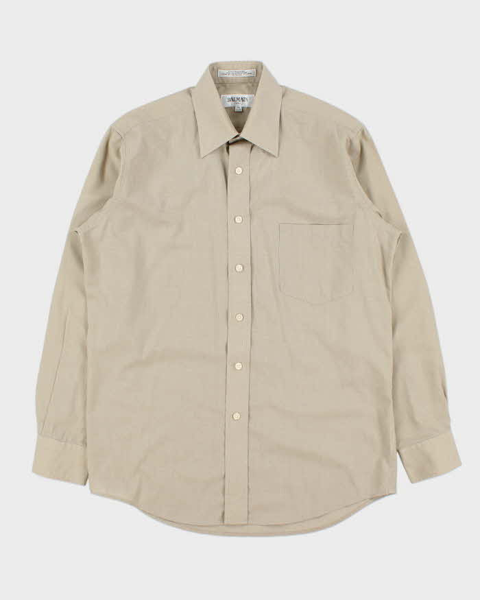 Vintage 1990s Balmain Long Sleeve Dress Shirt - M