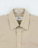 Vintage 1990s Balmain Long Sleeve Dress Shirt - M