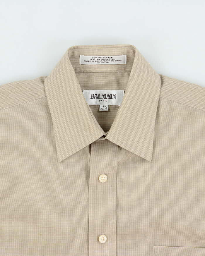Vintage 1990s Balmain Long Sleeve Dress Shirt - M