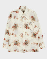 Vintage 1970s Floral Made In USA Long Sleeve Shirt - L