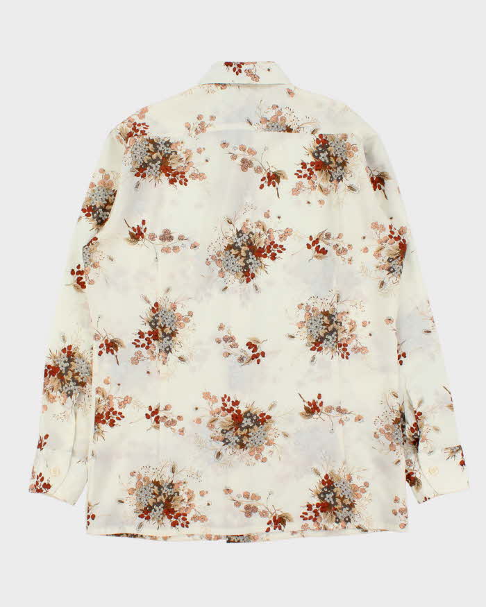 Vintage 1970s Floral Made In USA Long Sleeve Shirt - L