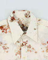 Vintage 1970s Floral Made In USA Long Sleeve Shirt - L