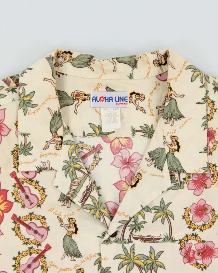 Vintage 1990s Aloha Line Made In USA Hawaiian Shirt - XXL