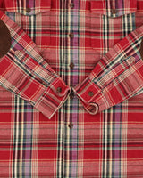 Vintage Y2K 00s Polo Ralph Lauren Heavyweight Plaid Suede Patch Long Sleeve Flannel Shirt - M