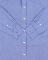 Vintage 1990s Hermes Chambray Cotton Long Sleeve Dress Shirt - M