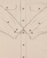 Vintage Filson 'Twine' Heavyweight Cream Khaki Canvas Long Sleeve Shirt - XL