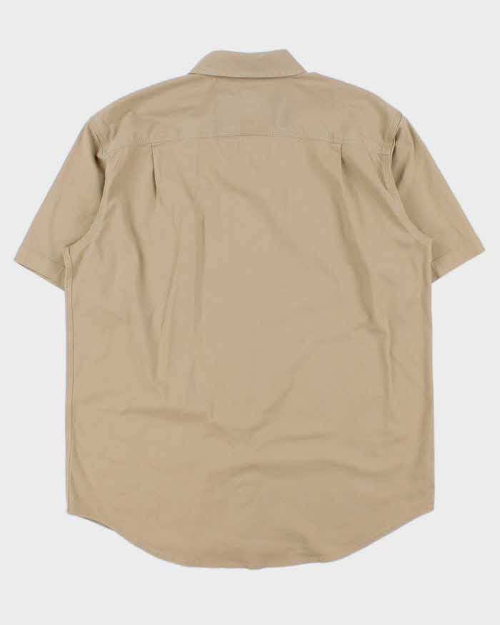 Vintage Carhartt Tan Heavyweight Relaxed Fit Short Sleeve Workwear Shirt - L