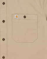 Vintage Carhartt Tan Heavyweight Relaxed Fit Short Sleeve Workwear Shirt - L
