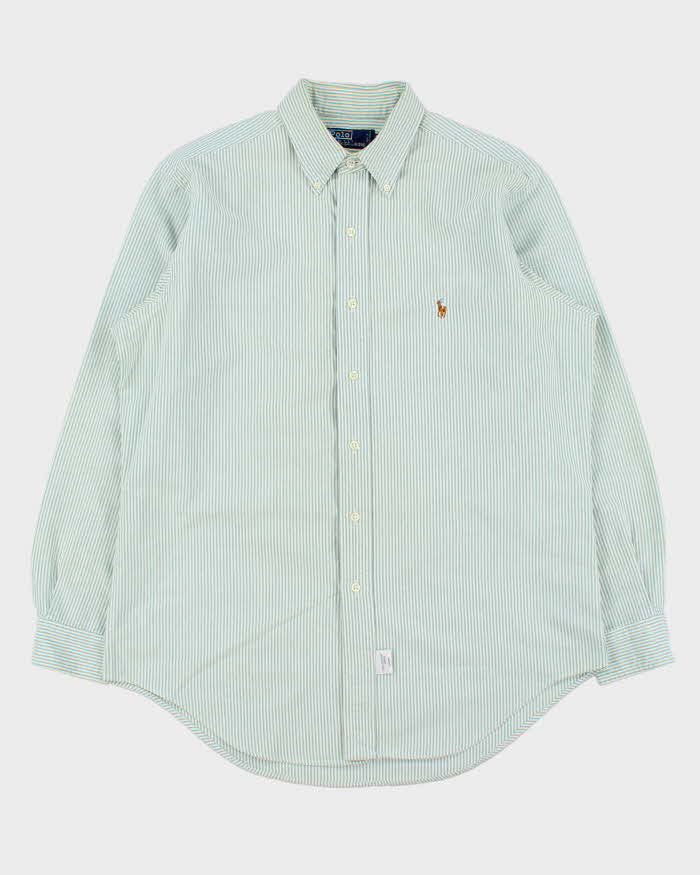 Vintage 1980s Polo Ralph Lauren Made In Canada Striped Long Sleeve Oxford Shirt - M