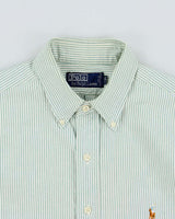 Vintage 1980s Polo Ralph Lauren Made In Canada Striped Long Sleeve Oxford Shirt - M