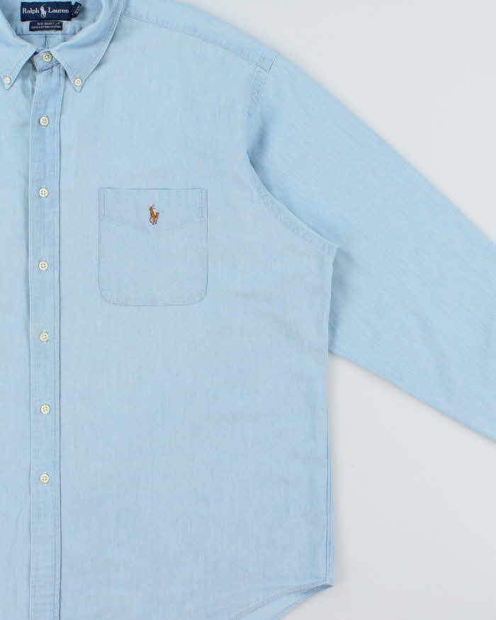 Vintage Y2K 00s Ralph Lauren 'Big Shirt' Chambray Long Sleeve Pocket Shirt - XL
