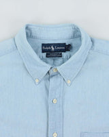 Vintage Y2K 00s Ralph Lauren 'Big Shirt' Chambray Long Sleeve Pocket Shirt - XL