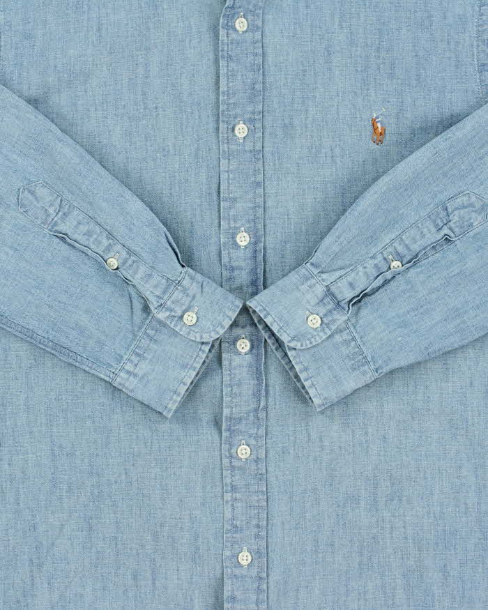 Vintage Ralph Lauren Slim Fit Chambray Long Sleeve Shirt - L