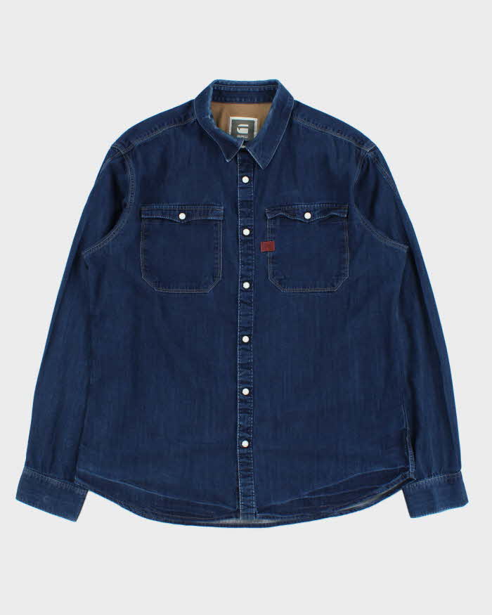 Vintage G-Star Raw 'Western Hunter' Pearl Snap Button Long Sleeve Denim Shirt - XL