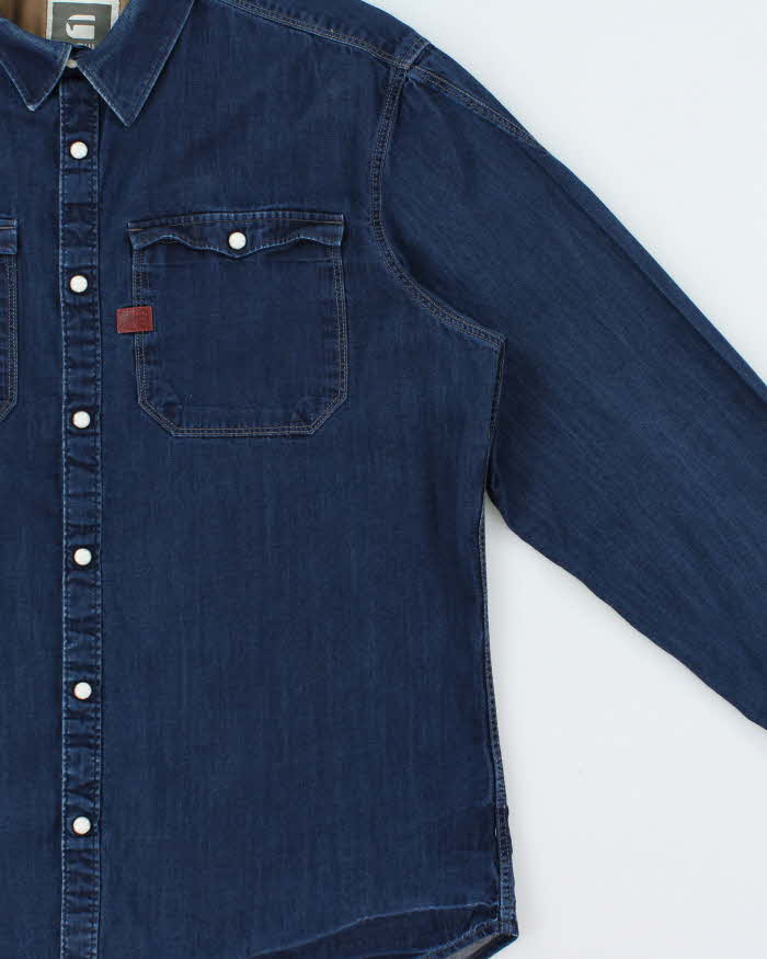 Vintage G-Star Raw 'Western Hunter' Pearl Snap Button Long Sleeve Denim Shirt - XL