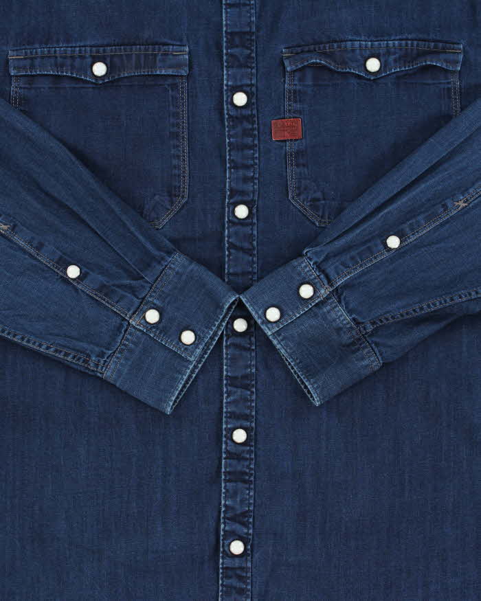 Vintage G-Star Raw 'Western Hunter' Pearl Snap Button Long Sleeve Denim Shirt - XL