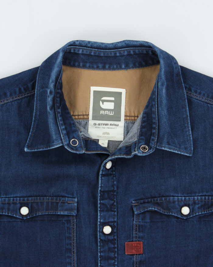 Vintage G-Star Raw 'Western Hunter' Pearl Snap Button Long Sleeve Denim Shirt - XL