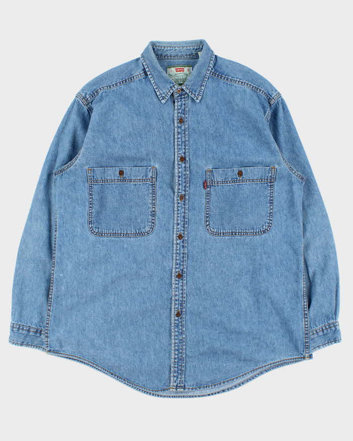 Vintage 1990s Levi's Denim Long Sleeve Pocket Shirt - L