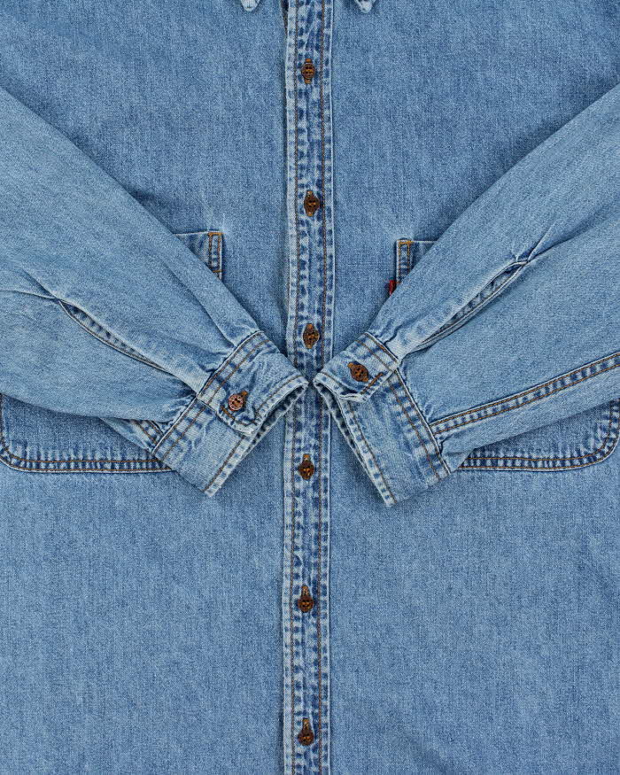 Vintage 1990s Levi's Denim Long Sleeve Pocket Shirt - L
