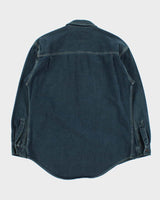 Vintage 1990s Levi's Dark Steel Wash Denim Long Sleeve Pocket Shirt - M