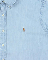 Vintage Ralph Lauren Classic Fit Chambray Short Sleeve Shirt - XXL